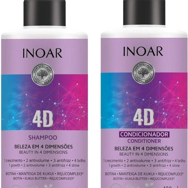 Inoar 4D Shampoo & Conditioner 400 ML