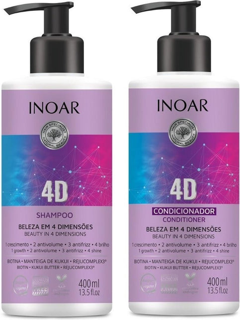 Inoar 4D Shampoo & Conditioner 400 ML