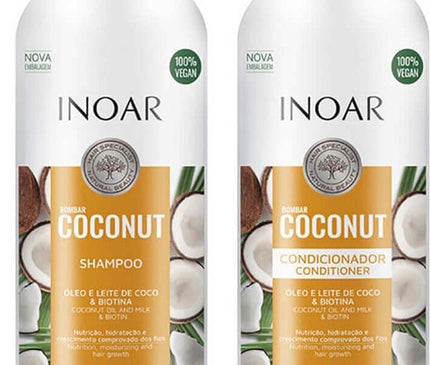Inoar Coconut Shampoo & Conditioner 1000 ML - Onderhoud keratine behandeling