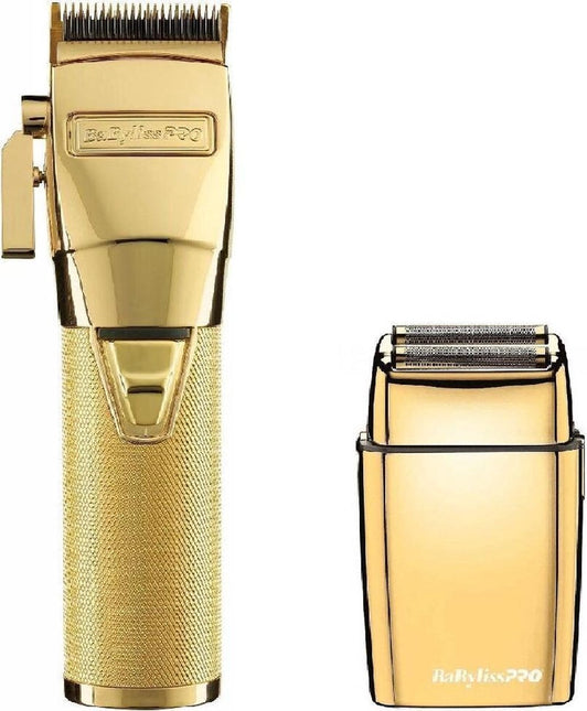 BaByliss Pro Tondeuse GoldFx + Babyliss Pro FoilFX02 Shaver Gold Duo-Pack