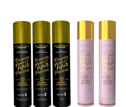 BraziliCious Honey Therapy 3x 1000ml plus Brazilicious Honey Biotox 2x 1000ml