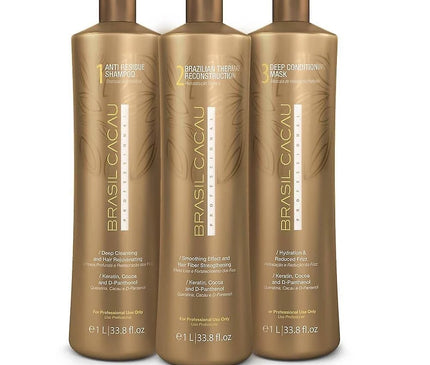 Cadiveu Brasil Cacau Ecokeratin Keratine Behandeling kit 3x 1000ml