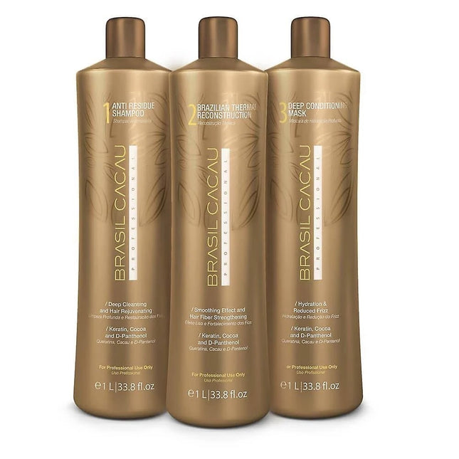 Cadiveu Brasil Cacau Ecokeratin Keratine Behandeling kit 3x 1000ml
