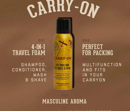 18.21 Man Made - Carry-On Travel Foam Sweet Tobacco - 100 ml