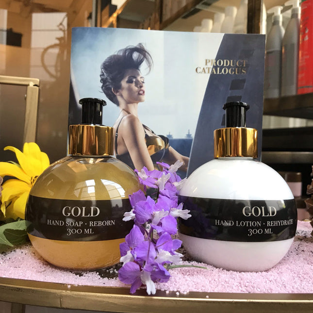 Gold Haircare Handzeep Reborn &amp; Handlotion Rehydrate 300ml