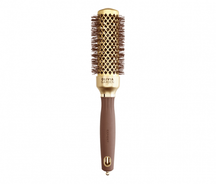 Olivia Garden Expert Blowout Borstel Straight Wavy Bristle Gold&Brown Brush Ø30mm