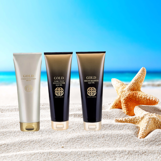 Gold Haircare Dream Shampoo &amp; COME TRUE CONDITIONER 250 ML &amp; Gold Luxury Hair Masque 200ml