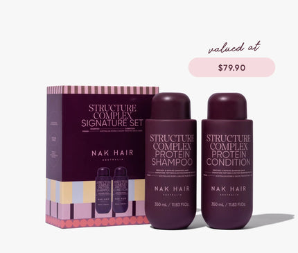 NAK Hair Structure Complex Protein shampoo & Conditioner 375ml Duo