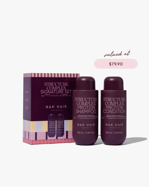 NAK Hair Structure Complex Protein shampoo & Conditioner 375ml Duo