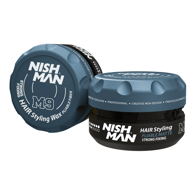 Nishman M9 Strong Fixing Hair Styling Wax Pliable Fiber 100ml