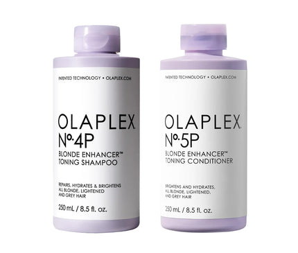 Olaplex No 4P & No 5P Blonde Enhance Toning Shampoo and Conditioner 250 ml