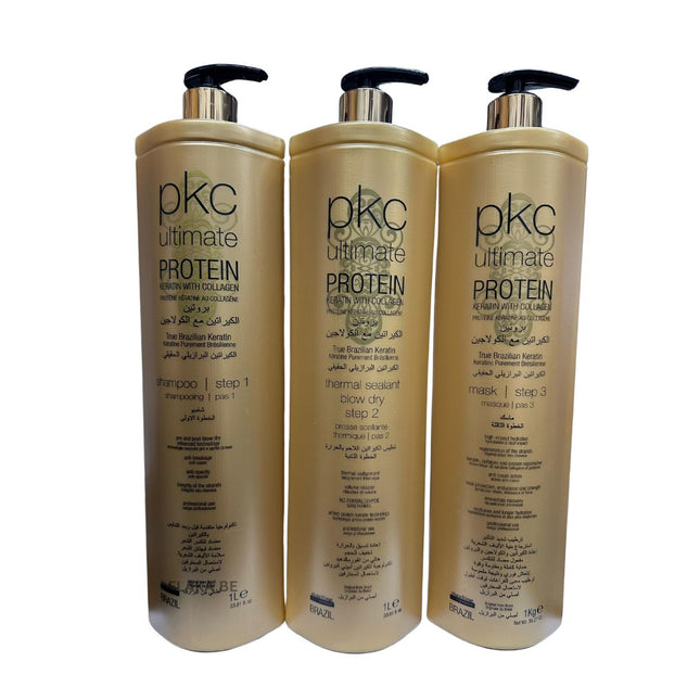 PKC Ultimate Protein Keratin With Collagen Set 3x 1000 ML