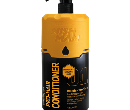 Pro Hair Conditioner Silicone And Paraben Free with Keratin Complex 1250ml Nishman