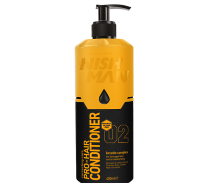 Pro Hair Conditioner Silicone And Paraben Free with Keratin Complex 400ml Nishman