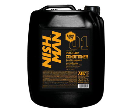 Pro Hair Conditioner Silicone And Paraben Free with Keratin Complex 5L Nishman