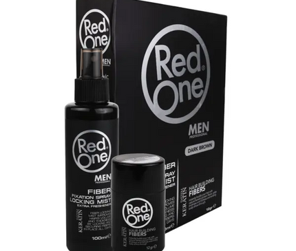 RedOne Brown Hair Fiber Topic Set12gr Fiber + 100ml Locking Mist Spray