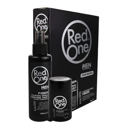 RedOne Brown Hair Fiber Topic Set12gr Fiber + 100ml Locking Mist Spray
