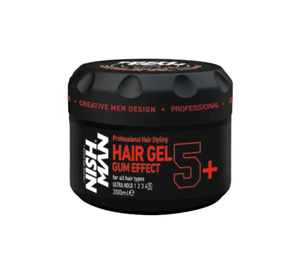 Ultra Strong Gum Effect Hair Gel 5+ 300ml Nishman