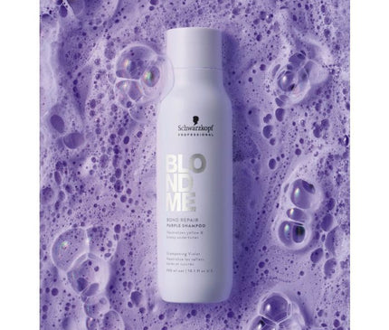Schwarzkopf BlondMe Bond Repair Purple Shampoo 300ml + Conditioner 250ml