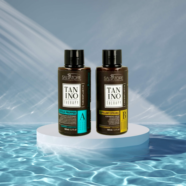 Salavatore Tanino Therapy,een Keratine Treatment van het hoogste Niveau.100 ml shampoo &amp; 100 ml conditioner