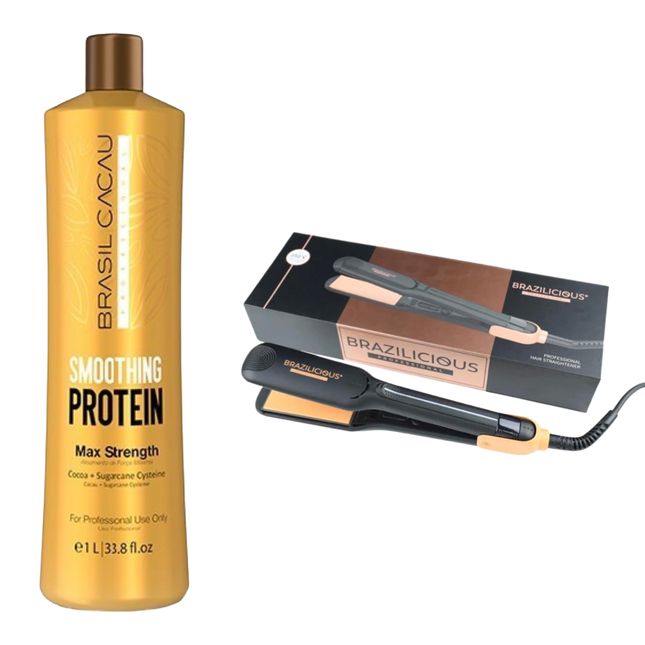 BRASIL CACAU Smoothing Protein + Brazilicious Stijltang 250 / °