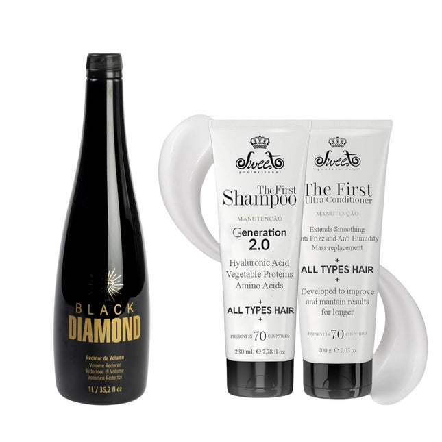 Black Diamond Proteïne Behandeling 1000ml &amp; Onderhoudskit Sweet professionele