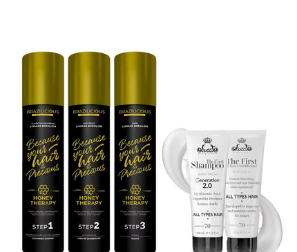 BraziliCious Honey Therapy 3 x 1000ml – Keratine Behandeling &amp; Onderhoudskit Sweet professionele