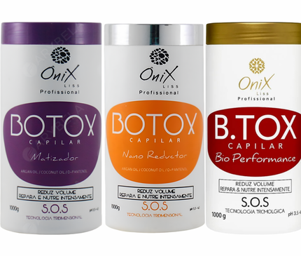 ONIX BOTOX CAPILAR  COMPLETE TREATMENT SET  3 × 1000 ML