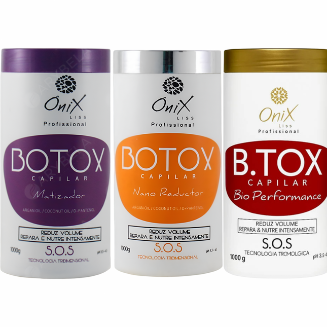 ONIX BOTOX CAPILAR  COMPLETE TREATMENT SET  3 × 1000 ML