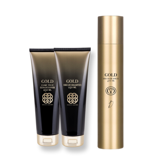 Gold Haircare Dry Hair Spray 400 ml & Gold Haircare Dream Shampoo 250 ml & Come True Conditioner 250 ml