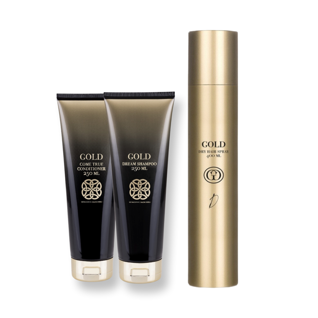 Gold Haircare Dry Hair Spray 400 ml & Gold Haircare Dream Shampoo 250 ml & Come True Conditioner 250 ml