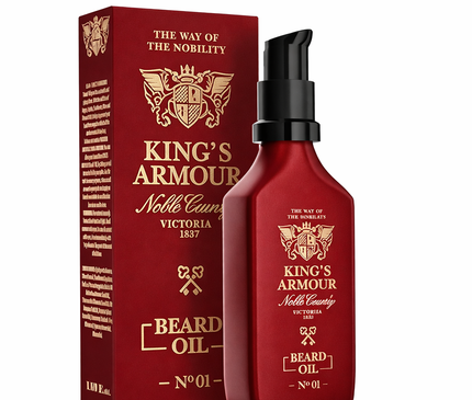 King’s Armour Noble Crown Beard Oil N°01 – Luxe Baardolie voor Kracht & Verzorging