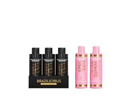 BraziliCious Honey Therapy Keratineset 2x 100ml plus Honey Biotox Keratineset 2x 100ml