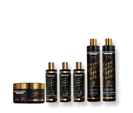 BraziliCious Honey Therapy Keratine 3 x 100ml &amp; Brazilicious Honey Shampoo &amp; Conditioner &amp; masker 3x250ml