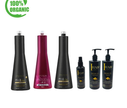 ORGANIC GOLD  Diamond 1000ml & ORGANIC Onderhouds shampoo 500 ml & Conditioner & Argan oil
