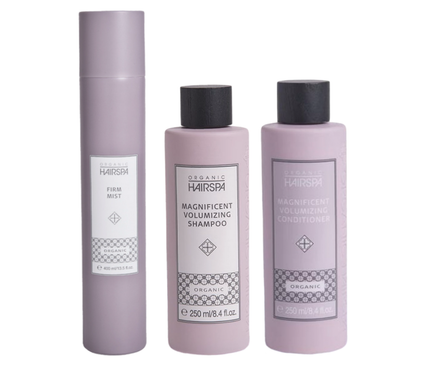HairSpa City SalonFirm Mist 400ml & Magnificent Volumizing Shampoo & Magnificent Volumizing Conditioner