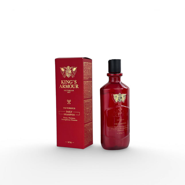 King's Armour Victorious Daily Shampoo - Biotin, Thickens, Strengthens, Cleanses, 350 ml