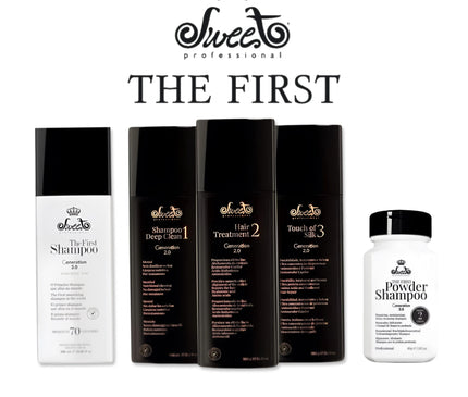 Sweet Professional Straightening System Brazilian Keratin 3 X 980 Ml & Sweet the first shampoo 3.0 Keratine treatment 980 ml & The First Powder Shampoo Home Care 80 ml