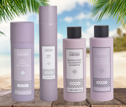 Curl Shape Activator 150ml & HairSpa City SalonFirm Mist 400ml & Magnificent Volumizing Shampoo & Magnificent Volumizing Conditioner