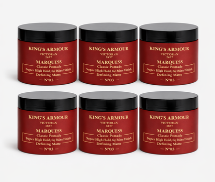 King’s Armour Marquess Classic Pomade N°03 – 6-Pack Professionele Styling
