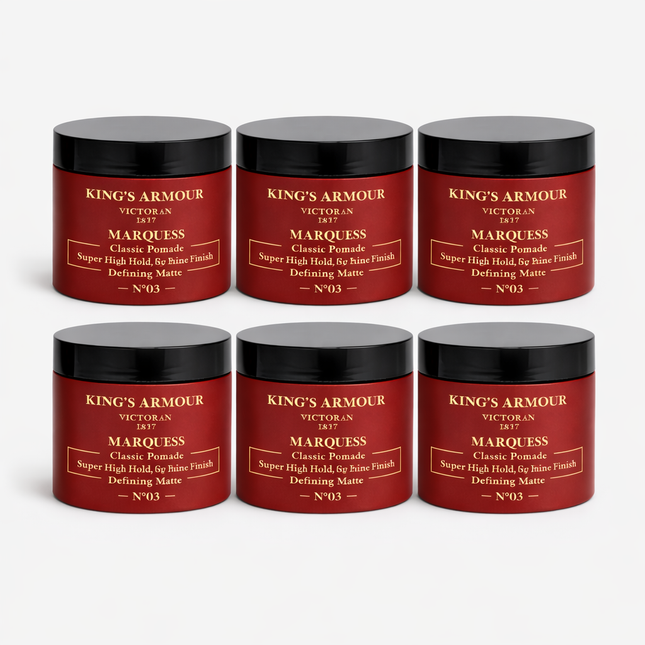 King’s Armour Marquess Classic Pomade N°03 – 6-Pack Professionele Styling