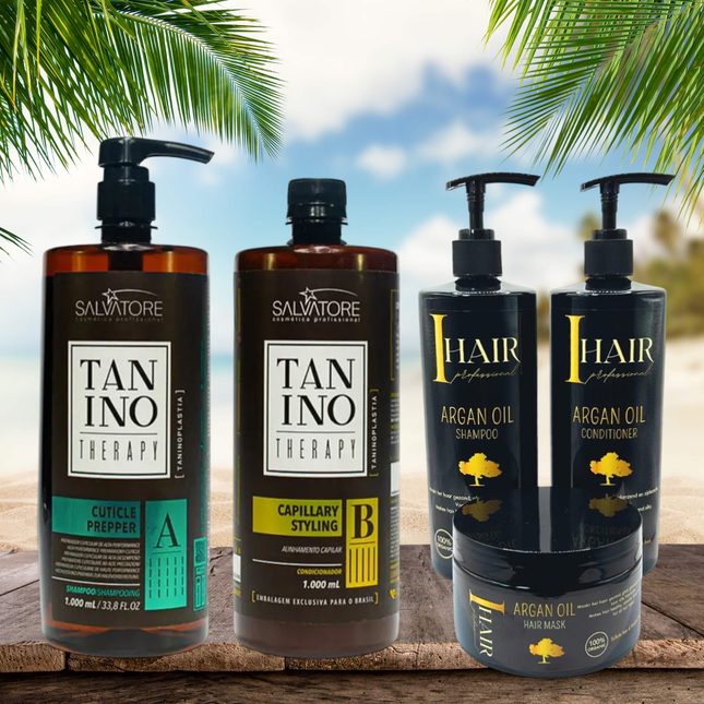 Keratine behandeling A& B TANINO THERAPY SALVATORE 2 X 1000ML & Onderhoud Ideaal om uw haar te onderhouden na een keratine behandeling.