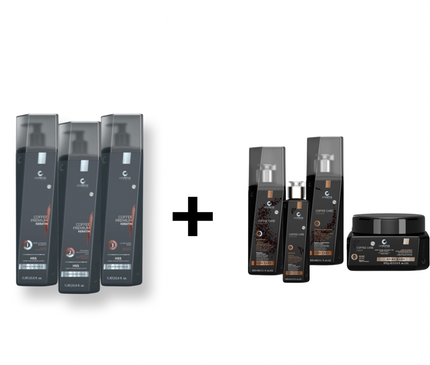 Honma Tokyo Coffee Premium Keratine Set 3x 1000 ml (new bottle) + Honma Tokyo Coffee Care Strong 3x 300ml